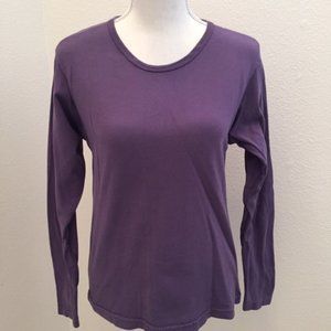 100% Organic Cotton LS Crew Neck Tee made in USA